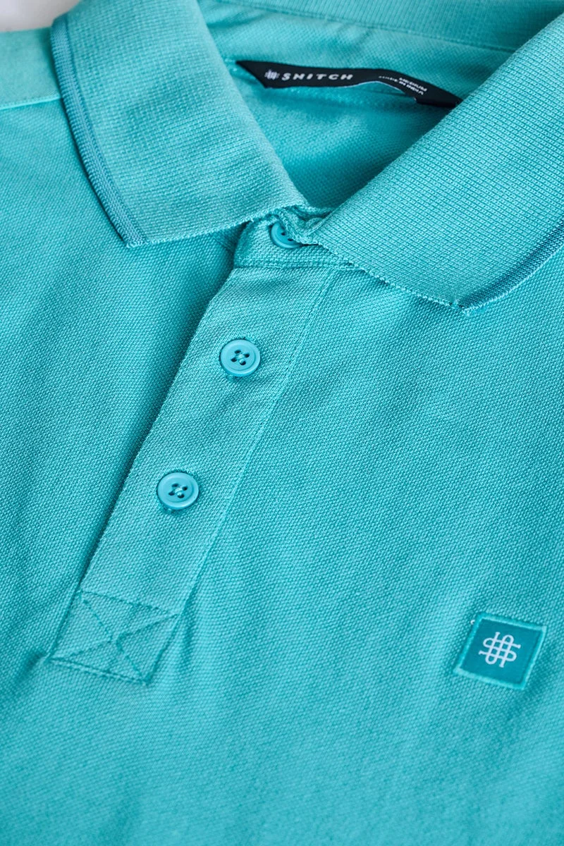 SNITCH Believe Turquoise Polo T-Shirt